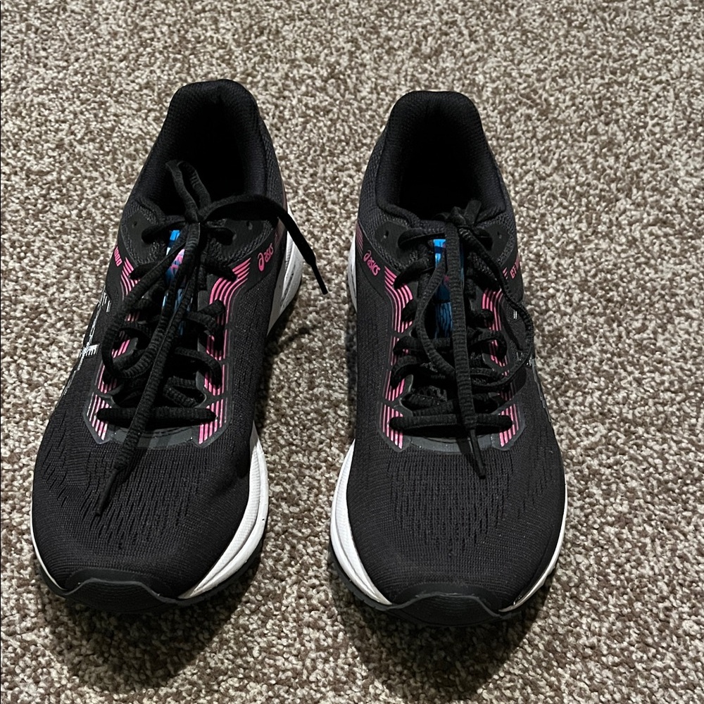 ASICS GT 1000 Women's Black and Pink Running athletic Shoes size 10